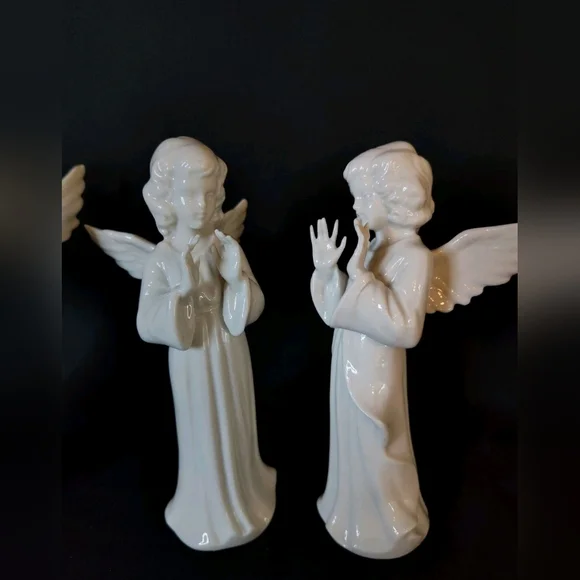 Karl-Heinz Klette Porcelain Angel Orchestra Set of 8 Figurines Germany - Picture 8 of 10